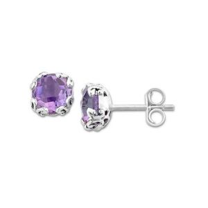 Samuel B. Jewelry glow studs earrings - amethyst NWOT